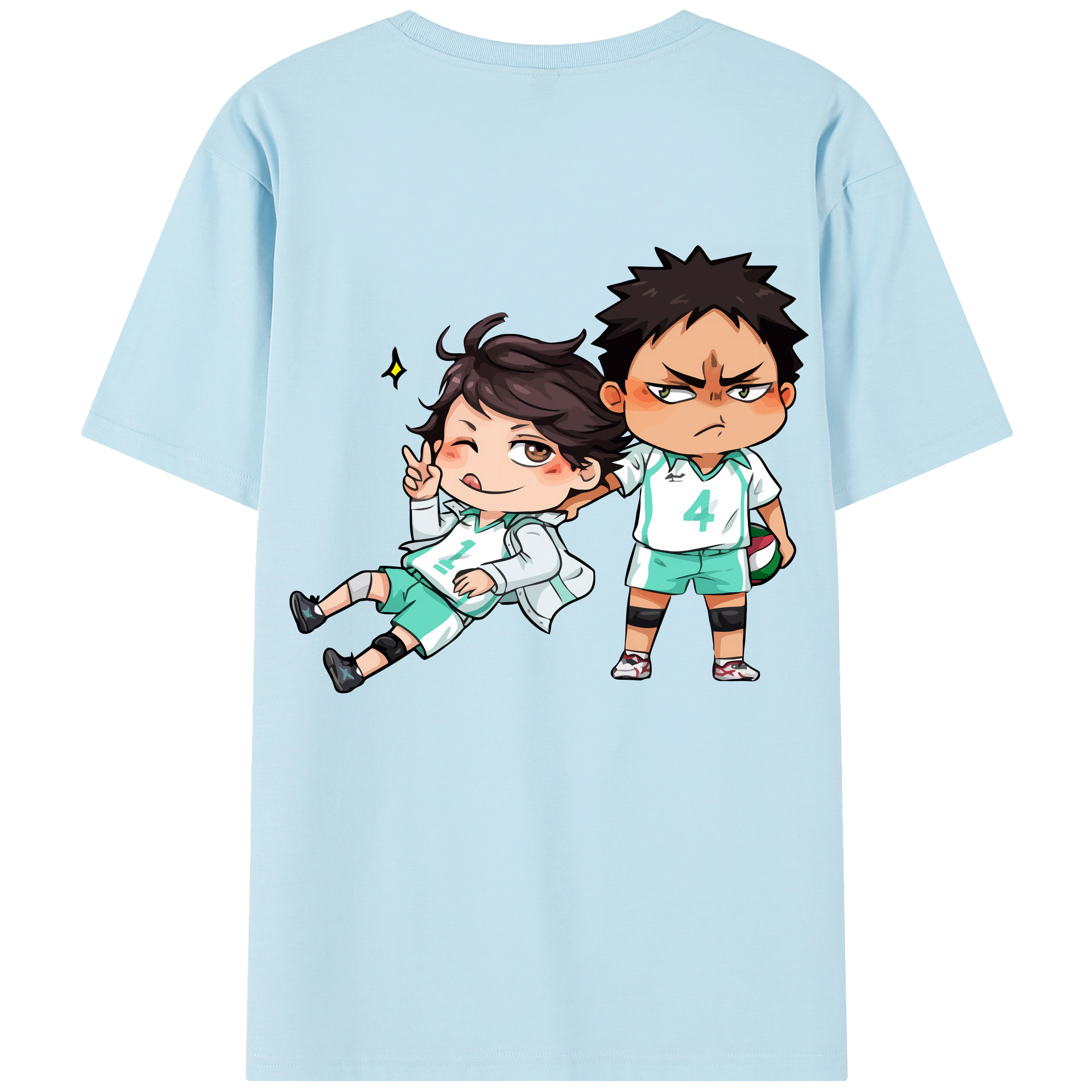 （画像用） ハイキュー!! Haikyu!! 綿100％半袖Tシャツ（背面プリント）